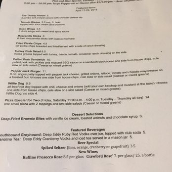 Thirsty Fellow - Menu - American Near Me - Columbia, South Carolina Thirsty Fellow - Menu - American Near Me - Columbia, South Carolina