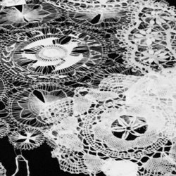 The Lace Museum - Samples of lace, embroidery and fine handwork on display.