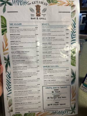 Menu photo 2 Getaway Bar & Grill Nampa, ID