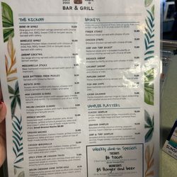 Getaway Bar & Grill - Menu
