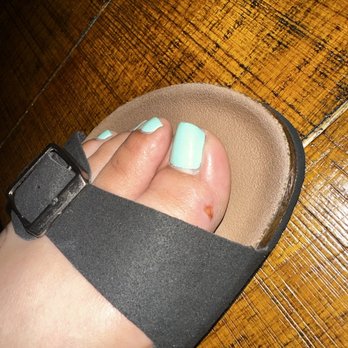 Holly Nails & Spa - Foot that was cut/skin buffered off. - Nail Salons Near Me - Riverside, California