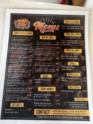Menu photo 1 TURKY ON THE LOOSE Riverdale, GA Menu photo 1 TURKY ON THE LOOSE Riverdale, GA