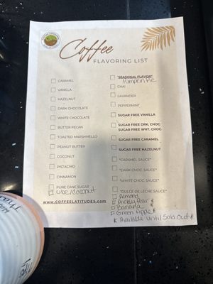 Menu photo 2 Coffee Latitudes Tampa, FL Menu photo 2 Coffee Latitudes Tampa, FL