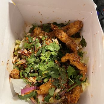 Thai On 1 - Yum Gai Zap Salad - Thai Near Me - Seattle, Washington Thai On 1 - Yum Gai Zap Salad - Thai Near Me - Seattle, Washington