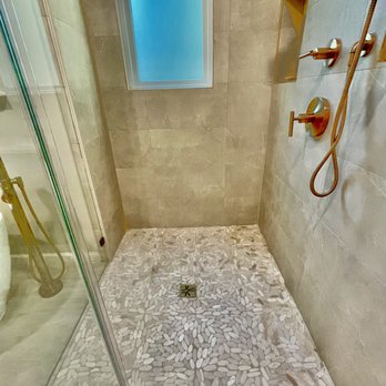 Bay Tile - An inside shower and bathroom tile installation in Davis, California by Bay Tile Inc. - Tiling Near Me