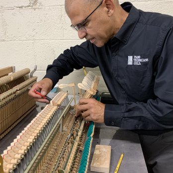 Golden Touch Piano Service - Replacing worn/broken hammer return spring cords on Yamaha upright action - Piano Services Near Me Golden Touch Piano Service - Replacing worn/broken hammer return spring cords on Yamaha upright action - Piano Services Near Me