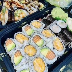 56. Shrimp Tempura Roll, 46. Salmon Avocado Roll, 47. Spicy Tuna Roll, 59. Eel Avocado Roll
