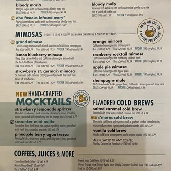 Another Broken Egg Cafe - Drink menu 3/1 - Breakfast & Brunch Near Me - New Orleans, Louisiana