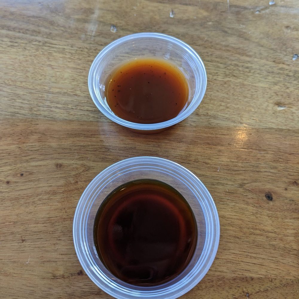 Katsu sauce (top) and teriyaki sauce (bottom) Katsu sauce (top) and teriyaki sauce (bottom)