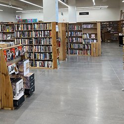 Half Price Books - Shelves of books at HPB Westlane Avenue, a new and used bookstore that buys and sells items in Columbus, Ohio.