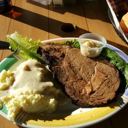 Hubby got the Prime Rib !  Tender and tasty!