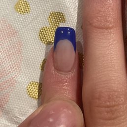 Queen Nails - I was told the technician was the best one in the shop . How ?? She couldn't even round of the design properly . - Nail Salons Near Me - Mahopac, New York