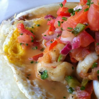 Eat. - Shrimp, grits, bacon & two fried eggs. Awesomeness! - New American Near Me - Las Vegas, Nevada