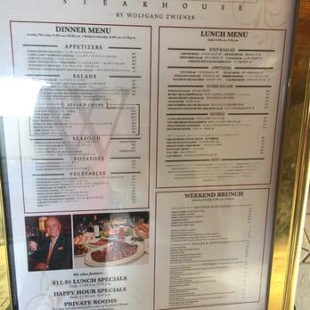 Wolfgang's Steakhouse - Menu posted outside door 11/15/15 - Steakhouses Near Me - Honolulu, Hawaii Wolfgang's Steakhouse - Menu posted outside door 11/15/15 - Steakhouses Near Me - Honolulu, Hawaii