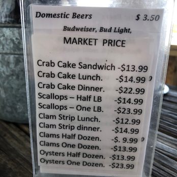 Pop's Raw Bar & Restaurant - Fresh fish menu - Seafood Near Me - Buxton, North Carolina
