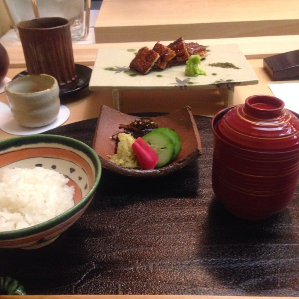Okuda - White rice, pickles, miso soup, grilled eel - Japanese Near Me - Paris, 75