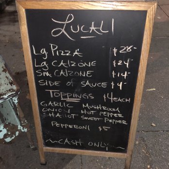 Lucali - The Menu - Pizza Near Me - Brooklyn, New York Lucali - The Menu - Pizza Near Me - Brooklyn, New York