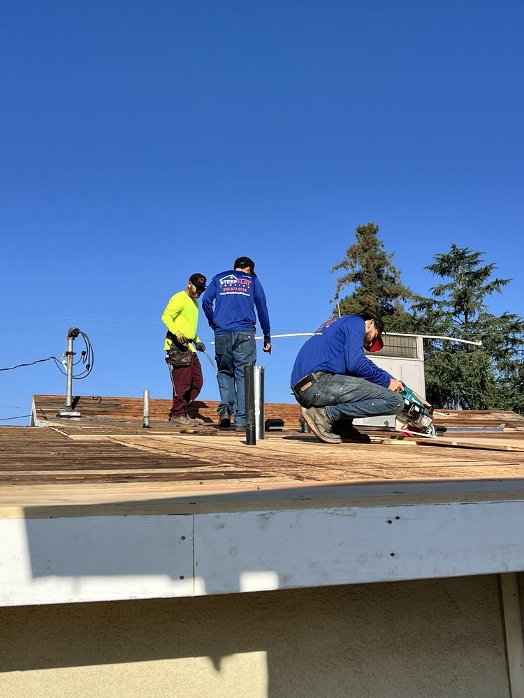 Slide of Steep Flat Roofing