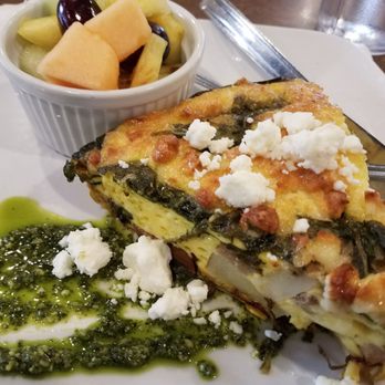JavaVino - Frittata of the day....the pesto was the icing on the cake - Wine Bars Near Me - La Crosse, Wisconsin