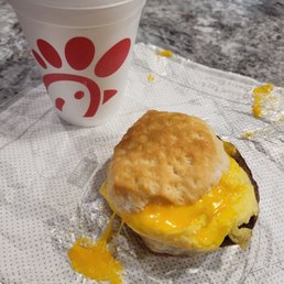 Sausage, egg and cheese biscuit