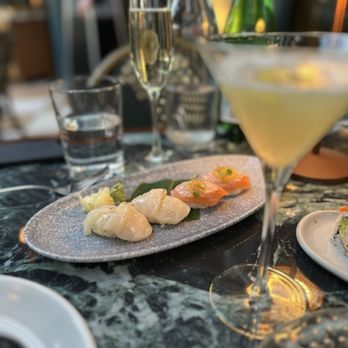 Catch - Torched Scallop Nigiri, King Salmon Belly Nogir - Sushi Bars Near Me - Dallas, Texas Catch - Torched Scallop Nigiri, King Salmon Belly Nogir - Sushi Bars Near Me - Dallas, Texas