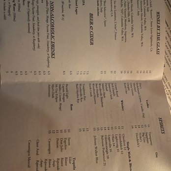 Dimitriou's Jazz Alley - Drink menu - Jazz & Blues Near Me - Seattle, Washington