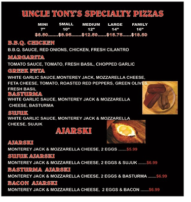 Menu photo 6 Uncle Tony's Valley Glen, CA