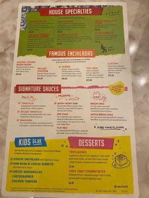 Menu photo 5 Chuy's Shenandoah, TX Menu photo 5 Chuy's Shenandoah, TX