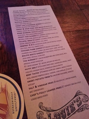 Menu photo 8 Louie's Bar San Francisco, CA
