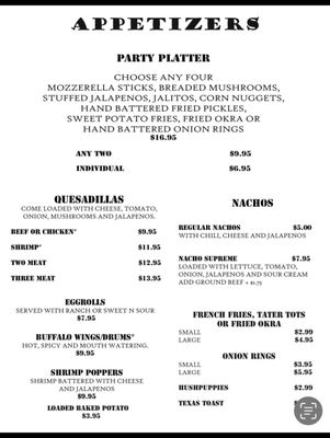Menu photo 3 The Barn Victoria, TX Menu photo 3 The Barn Victoria, TX