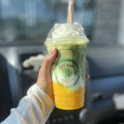 Let Eat Yogurt - Mango matcha yogurt! MY FAV LOVE THIS PLACE . hidden gem hole in the wall and best yogurt ! PRAISE GOD