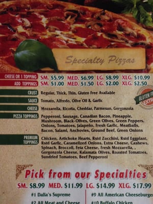 Menu photo 1 Dalia's Pizza - Upland Upland, CA Menu photo 1 Dalia's Pizza - Upland Upland, CA