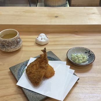 Hibari - fried horse mackerel, fried daikon, house made shiso tartar - Sushi Bars Near Me - Portola Valley, California