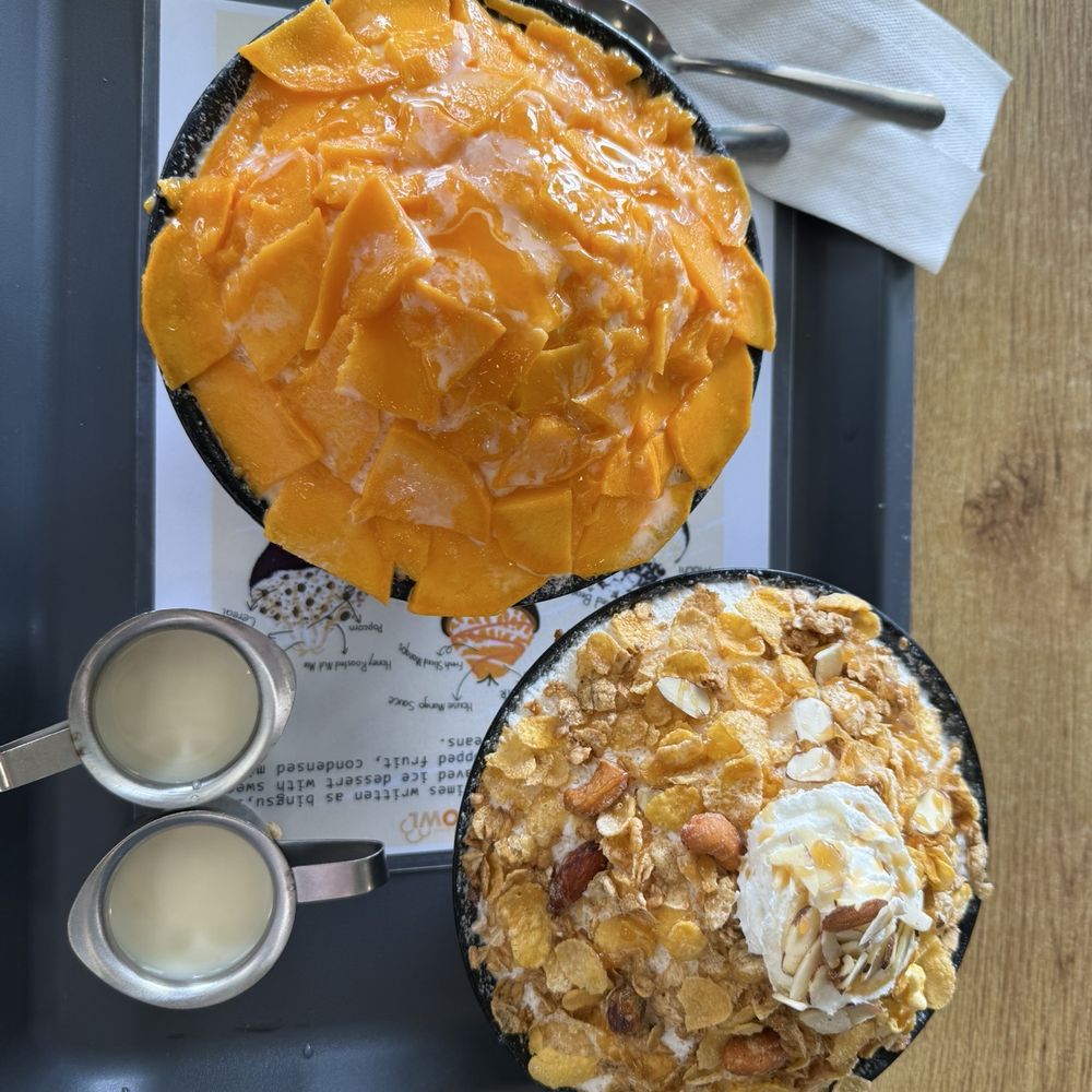 Snow Bowl - Mango + caramel bingsoo - Bubble Tea Near Me - Newark, California Snow Bowl - Mango + caramel bingsoo - Bubble Tea Near Me - Newark, California