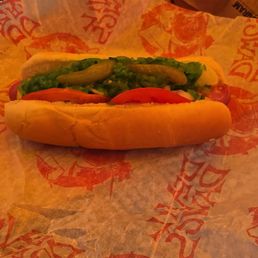 Chicago dog. Very colorful. Chicago dog. Very colorful.