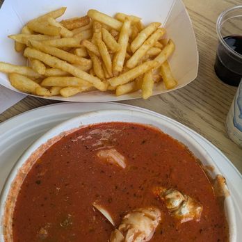 The Fish Peddler - Cioppino fish stew and fries - Seafood Markets Near Me - Bay City, Oregon