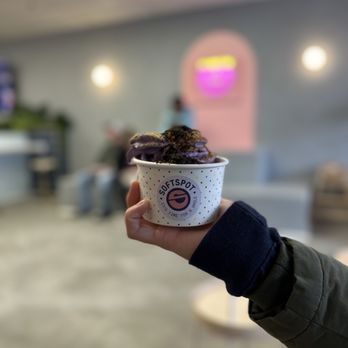 Softspot - Blueberry soft serve - Desserts Near Me - Chantilly, Virginia