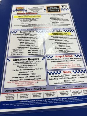 Menu photo 8 Bob & Edith's Diner Alexandria, VA