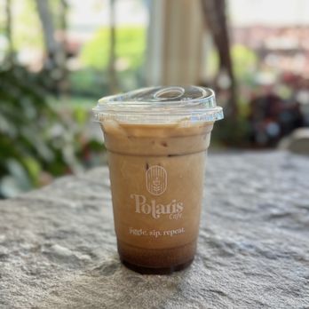 Polaris Cafe - Iced ube latte w/ pistachio milk - Coffee & Tea Near Me - Emeryville, California Polaris Cafe - Iced ube latte w/ pistachio milk - Coffee & Tea Near Me - Emeryville, California