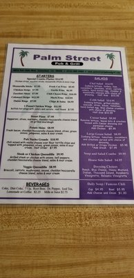 Menu photo 4 Palm Street Pub & Grill Carmichael, CA