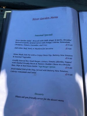 Menu photo 2 The Rivergarden Norwich, NFK Menu photo 2 The Rivergarden Norwich, NFK
