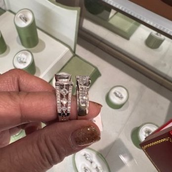 John Fish Jewelers - I was thinking of trading in my ring on the right, for the lovely ring they had displayed on the left - Jewelry Near Me - Las Vegas, Nevada