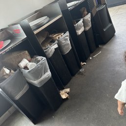 Bins by the door