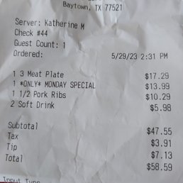 receipt for king's bbq