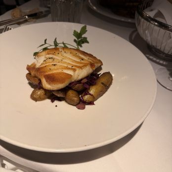 555 East Steakhouse - Seabass and finger potatoes - Steakhouses Near Me - Long Beach, California