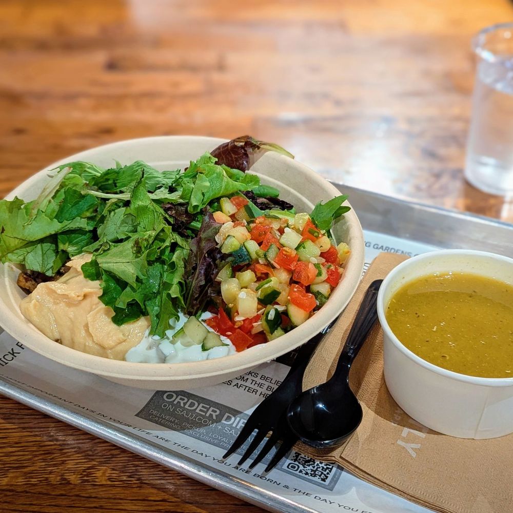 Chicken bowl with lentil soup. Chicken bowl with lentil soup.