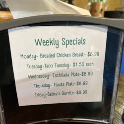 Rivero's Mexican Restaurant - Weekly specials