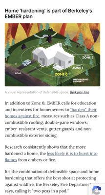 Photo of Defensible Designs - Orinda, CA, US. Berkeley just passed their new EMBER ordinance to reduce wildfire risk.