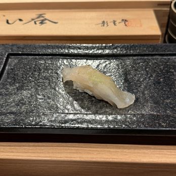 Sushi Wabi Sabi - Halibut with kombu sweet and vinegar with sea salt - Sushi Bars Near Me - Costa Mesa, California Sushi Wabi Sabi - Halibut with kombu sweet and vinegar with sea salt - Sushi Bars Near Me - Costa Mesa, California