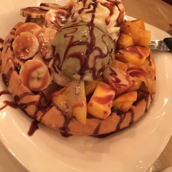 Prince Tea House - Waffles with ice cream and fruit - Desserts Near Me - Brooklyn, New York Prince Tea House - Waffles with ice cream and fruit - Desserts Near Me - Brooklyn, New York